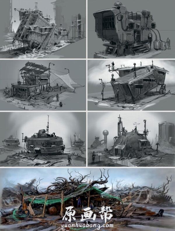 [设定画集] 3A级游戏【The Art of Fallout 4】辐射4 概念设计画集 原画师设计师必备素材资料！