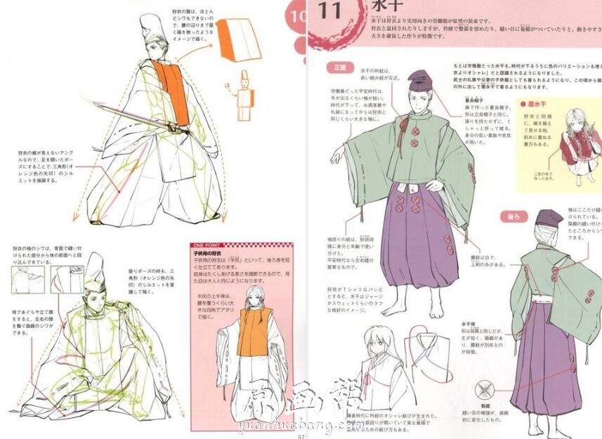 [原画教程] 日文原版 和服的画法